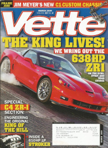 VETTE 2009 MAR - ZR1 SPECIAL, C1 CHASSIS, BLOWN C5, Capt AMERICA C3